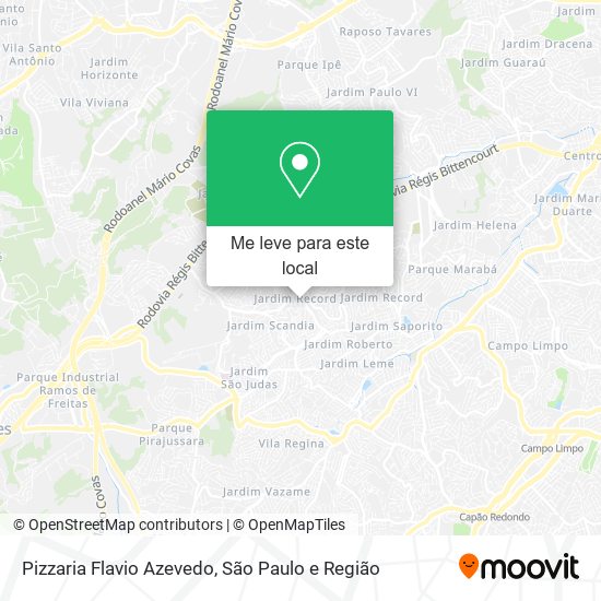 Pizzaria Flavio Azevedo mapa