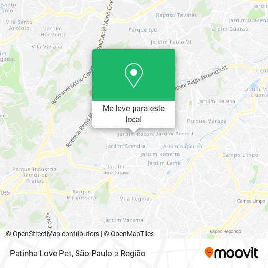 Patinha Love Pet mapa