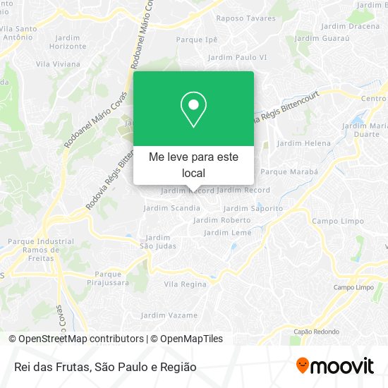 Rei das Frutas mapa