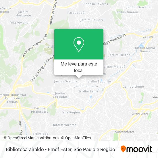 Biblioteca Ziraldo - Emef Ester mapa