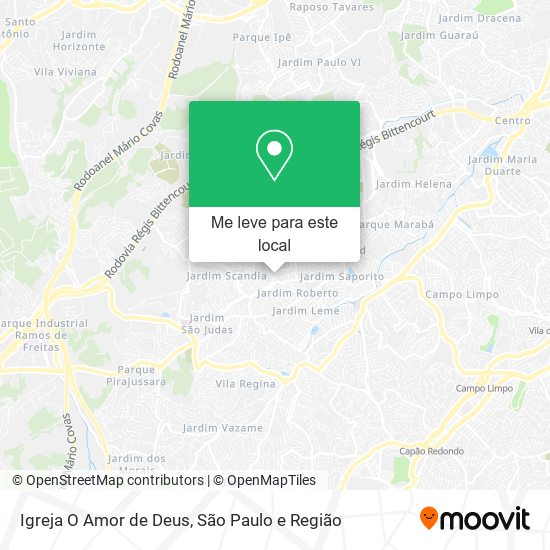 Igreja O Amor de Deus mapa