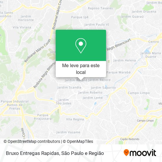 Bruxo Entregas Rapidas mapa