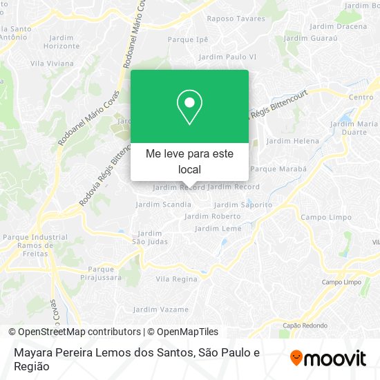 Mayara Pereira Lemos dos Santos mapa