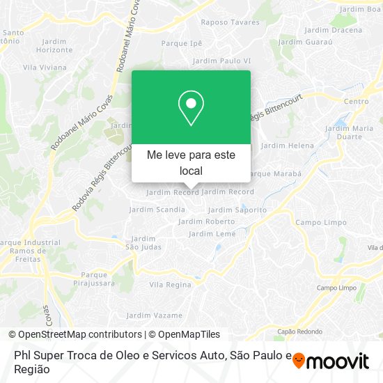 Phl Super Troca de Oleo e Servicos Auto mapa