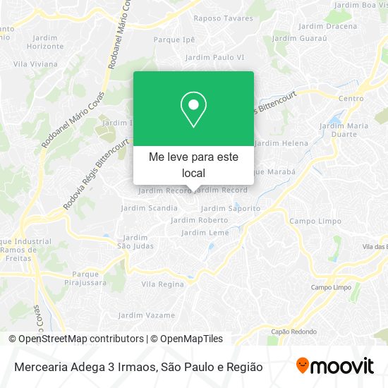 Mercearia Adega 3 Irmaos mapa