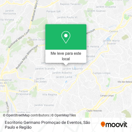Escritorio Germano Promoçao de Eventos mapa