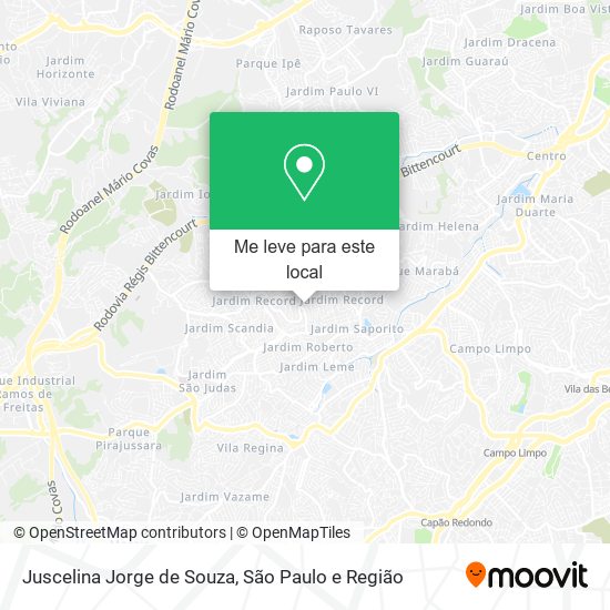 Juscelina Jorge de Souza mapa