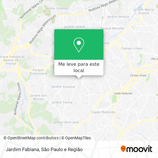 Jardim Fabiana mapa