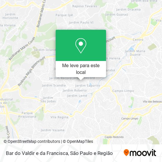 Bar do Valdir e da Francisca mapa