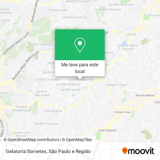 Gelatoria Sorvetes mapa