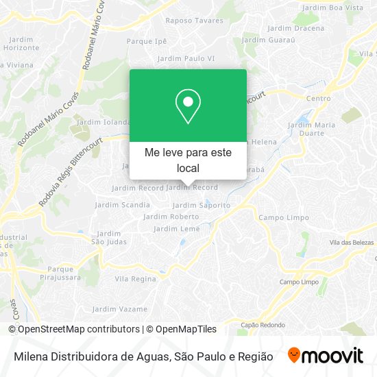 Milena Distribuidora de Aguas mapa