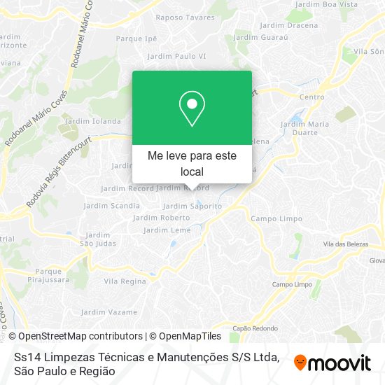 Ss14 Limpezas Técnicas e Manutenções S / S Ltda mapa