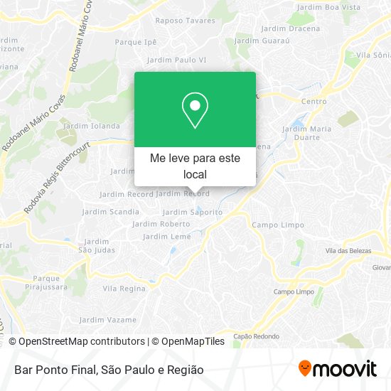 Bar Ponto Final mapa