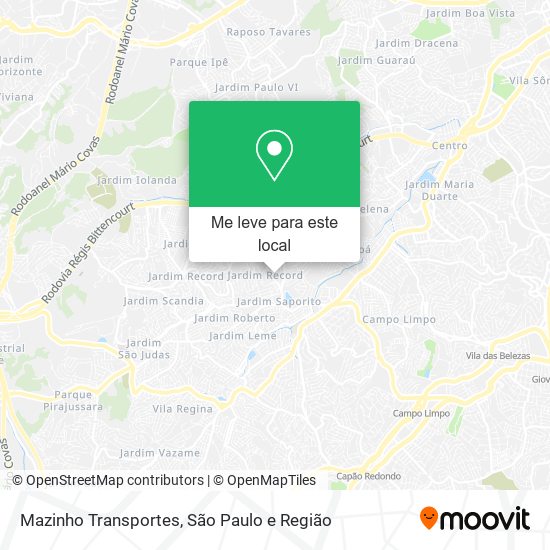 Mazinho Transportes mapa