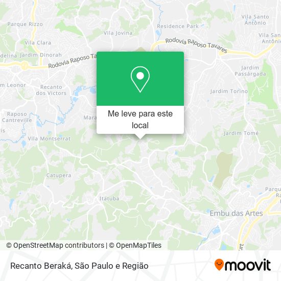 Recanto Beraká mapa