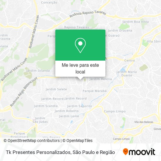 Tk Presentes Personalizados mapa