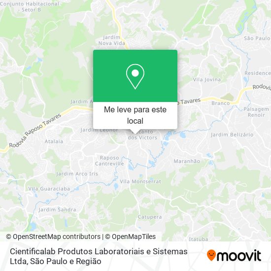 Cientificalab Produtos Laboratoriais e Sistemas Ltda mapa