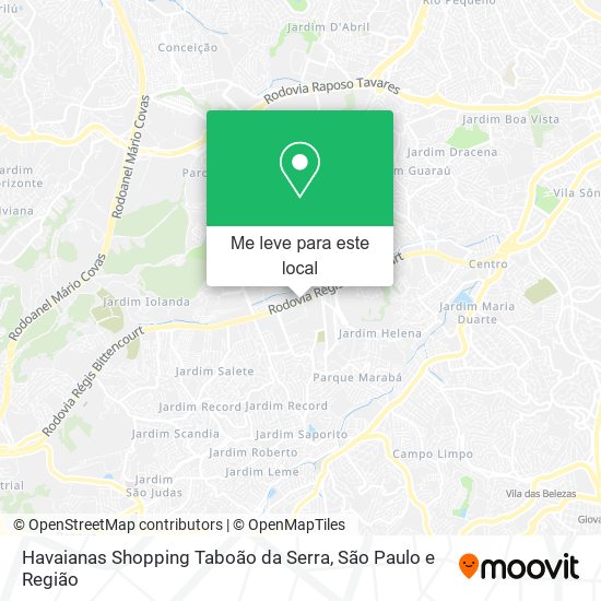 Havaianas Shopping Taboão da Serra mapa