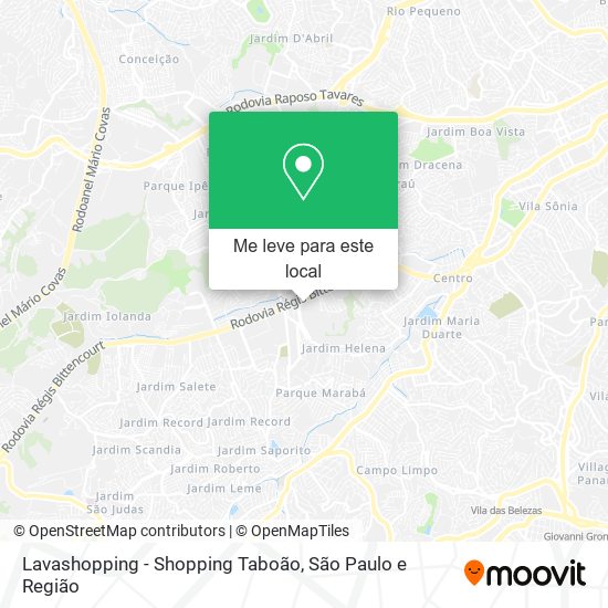 Lavashopping - Shopping Taboão mapa