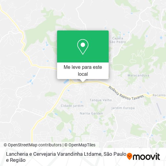Lancheria e Cervejaria Varandinha Ltdame mapa