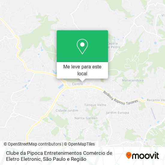 Clube da Pipoca Entretenimentos Comércio de Eletro Eletronic mapa