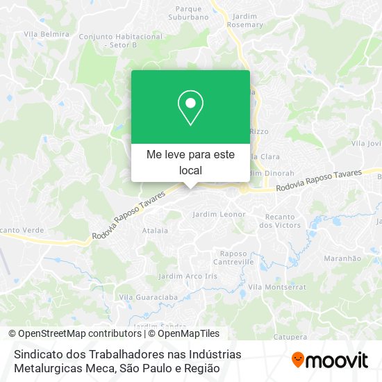 Sindicato dos Trabalhadores nas Indústrias Metalurgicas Meca mapa