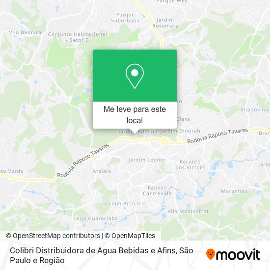 Colibri Distribuidora de Agua Bebidas e Afins mapa