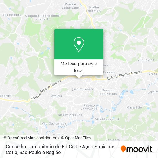 Conselho Comunitário de Ed Cult e Ação Social de Cotia mapa