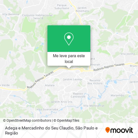 Adega e Mercadinho do Seu Claudio mapa