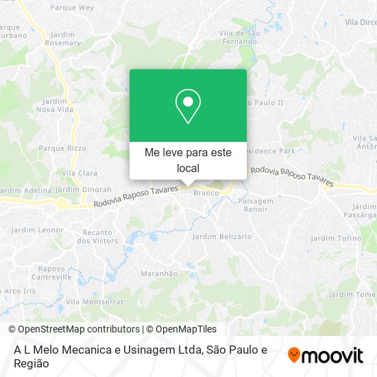 A L Melo Mecanica e Usinagem Ltda mapa