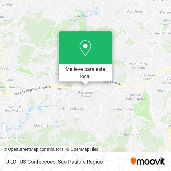 J LOTUS Confeccoes mapa