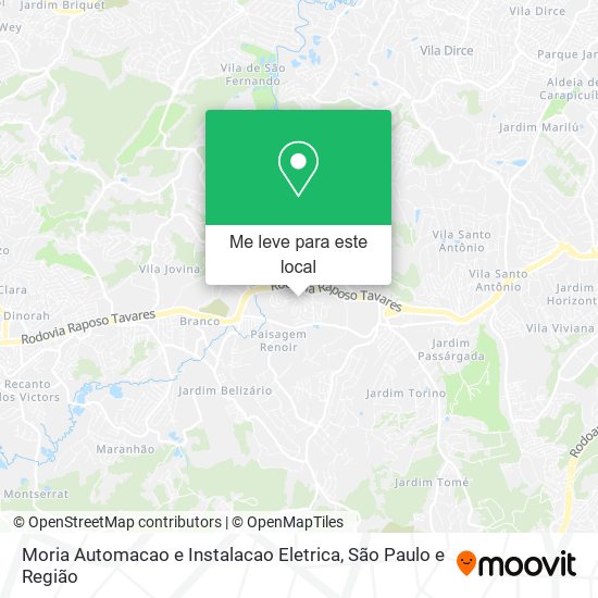 Moria Automacao e Instalacao Eletrica mapa