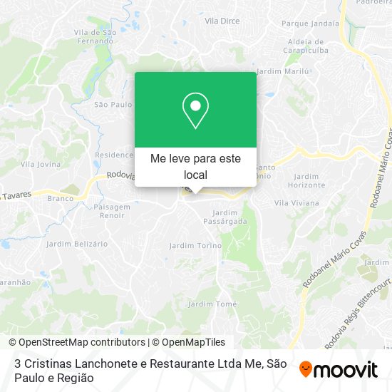 3 Cristinas Lanchonete e Restaurante Ltda Me mapa