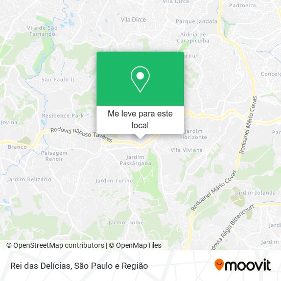 Rei das Delícias mapa