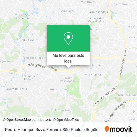 Pedro Henrique Rizzo Ferreira mapa