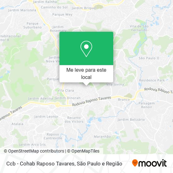Ccb - Cohab Raposo Tavares mapa