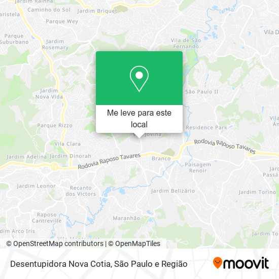 Desentupidora Nova Cotia mapa