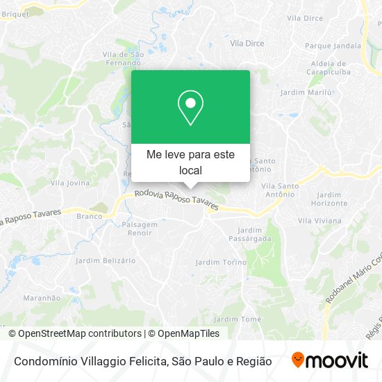 Condomínio Villaggio Felicita mapa