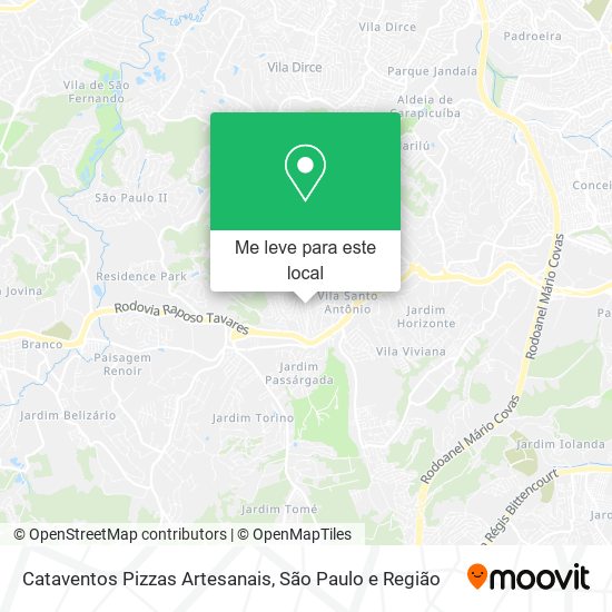 Cataventos Pizzas Artesanais mapa