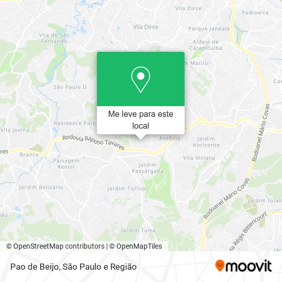 Pao de Beijo mapa