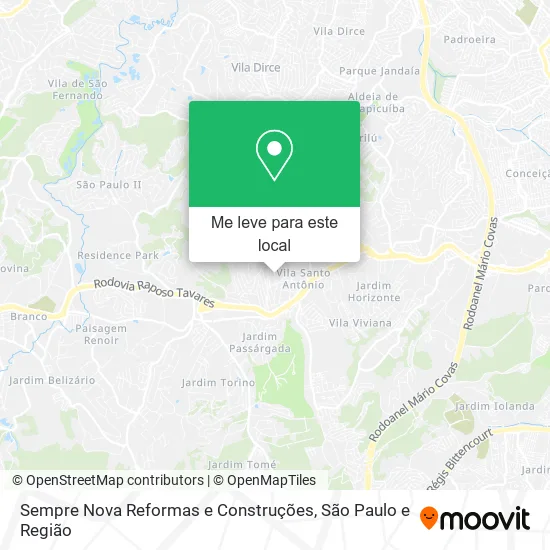Sempre Nova Reformas e Construções mapa