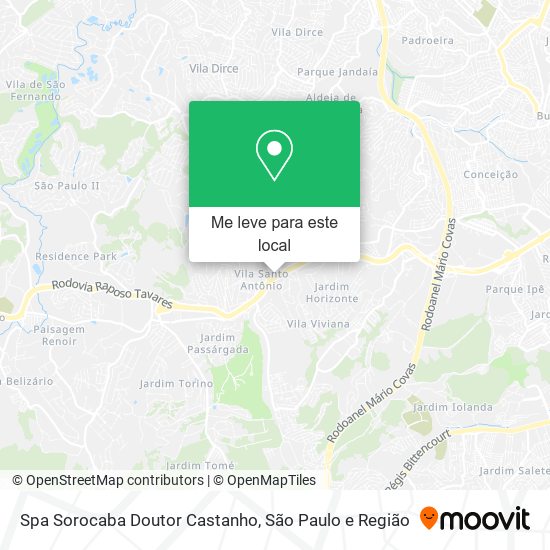 Spa Sorocaba Doutor Castanho mapa