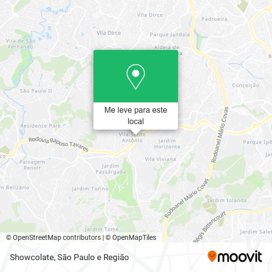 Showcolate mapa