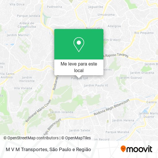 M V M Transportes mapa