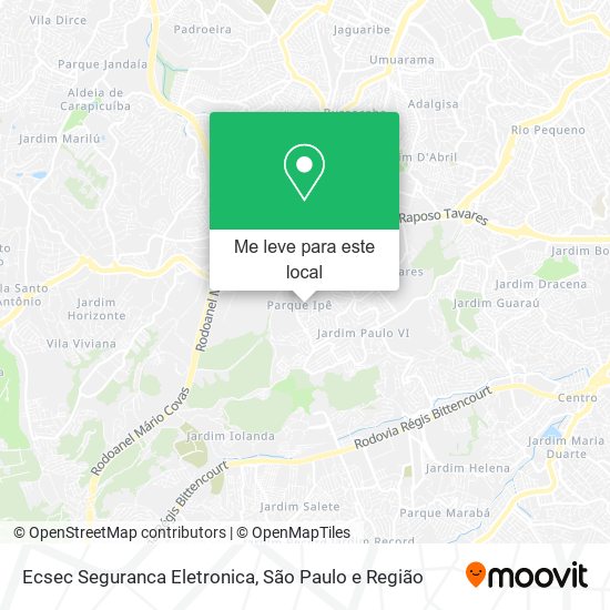 Ecsec Seguranca Eletronica mapa