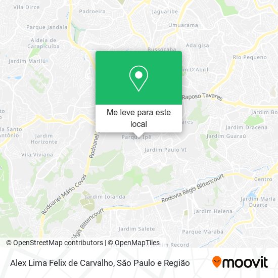 Alex Lima Felix de Carvalho mapa