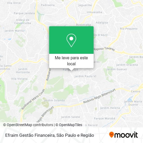 Efraim Gestão Financeira mapa