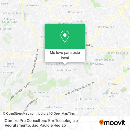 Otimize Pro Consultoria Em Tecnologia e Recrutamento mapa