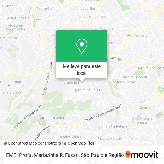 EMEI Profa. Mariazinha R. Fusari mapa