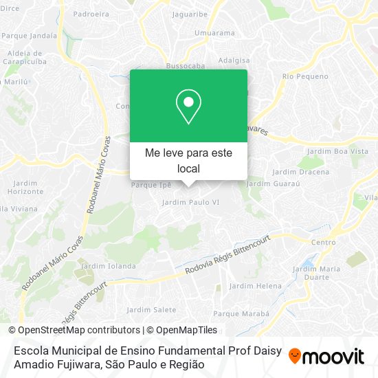 Escola Municipal de Ensino Fundamental Prof Daisy Amadio Fujiwara mapa